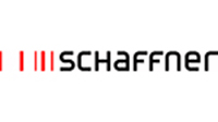 Logo Schaffner rote Streifen danach Schaffner schwarz geschrieben