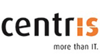 Logo Centris: Centr (schwarz) is (orange) more than it (schwarz)