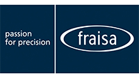 Logo Fraisa passion for precision, weisse Schrift auf dunkelblauem Hintergrund