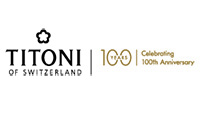 Titoni of Switzerland Logo: scharze Schrift auf weissem Hintergrund.